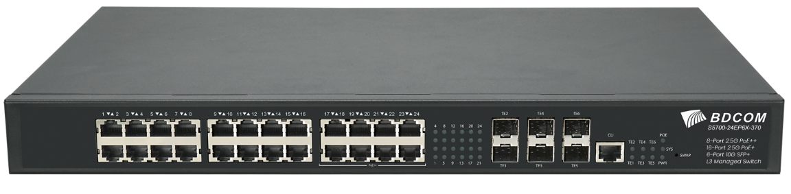 BDCOM S5700-24EP6X-370 PoE Switch