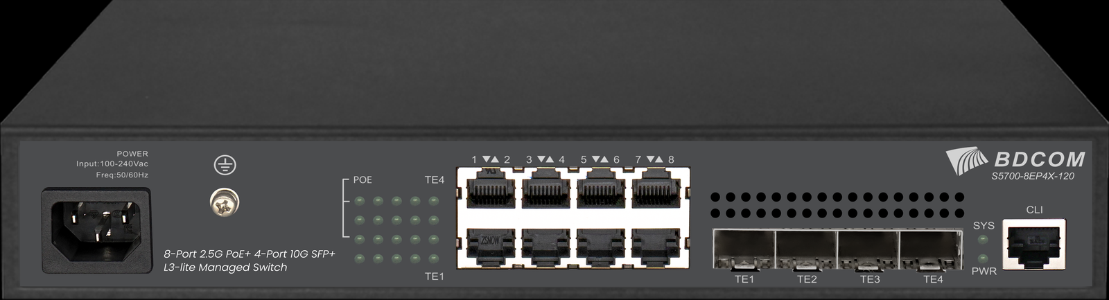 BDCOM S5700-8EP4X-120 PoE Switch