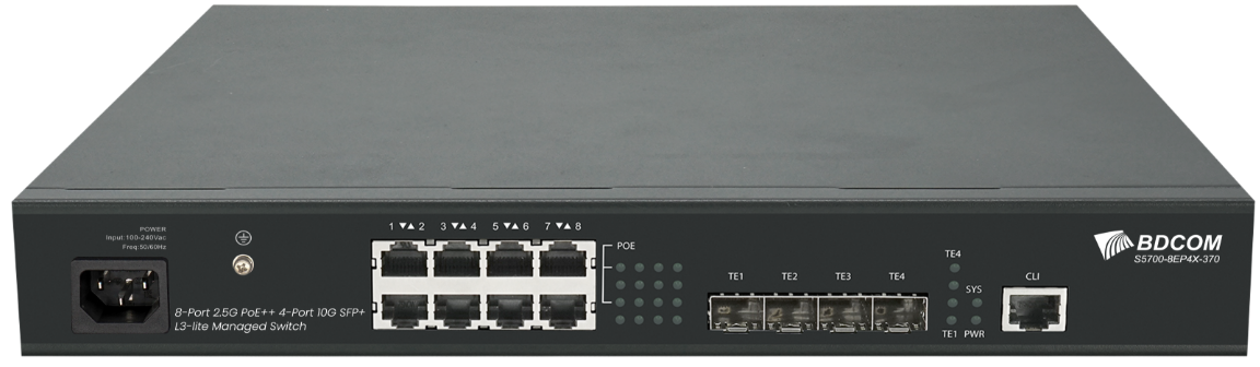 BDCOM S5700-8EP4X-370 PoE Switch
